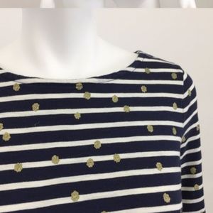Boden Glitter Spot Breton Tee 2/XS